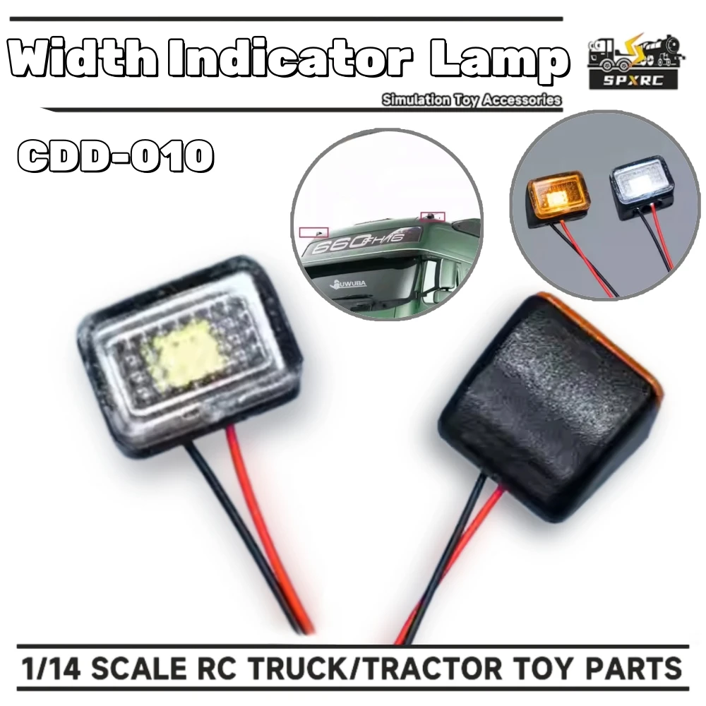 Warning Light Width Indicator Side Lamp CDD-010 For 1/14 Tamiya RC Juwuba Scaniaa Mann Benzz Volvoo Trailer Tipper Toy Parts