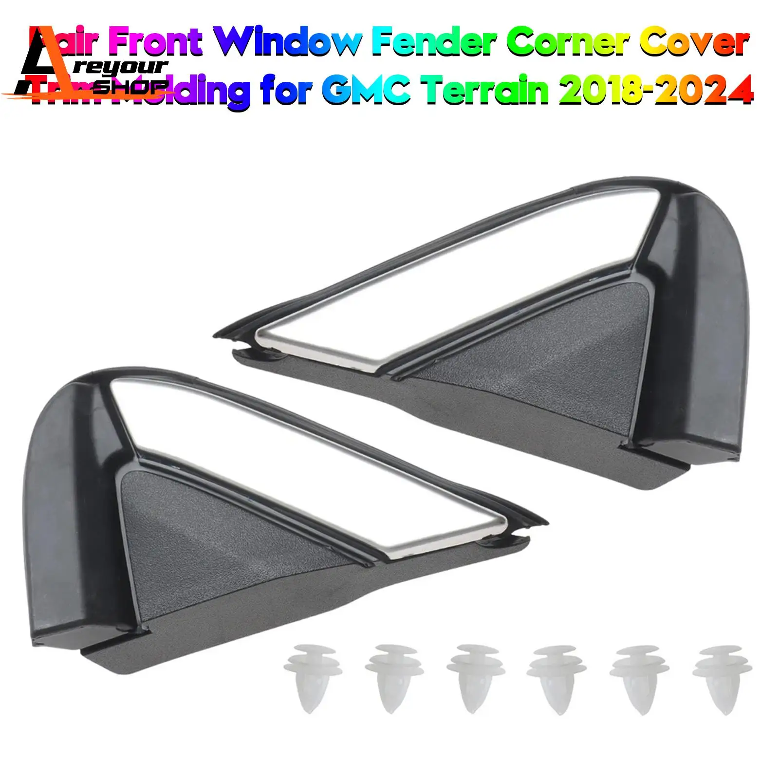 

Пара накладок на угловую крышку переднего окна для GMC Terrain 2018-2024 гг.