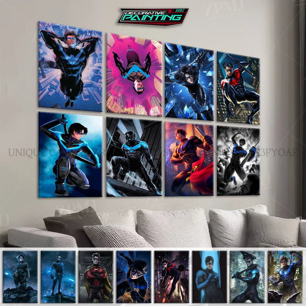 

DC Comics Superhero Nightwing HD Print Painting Home Decor Canvas Poster Movie Pictures Modern Living Room Frameless Wall Art