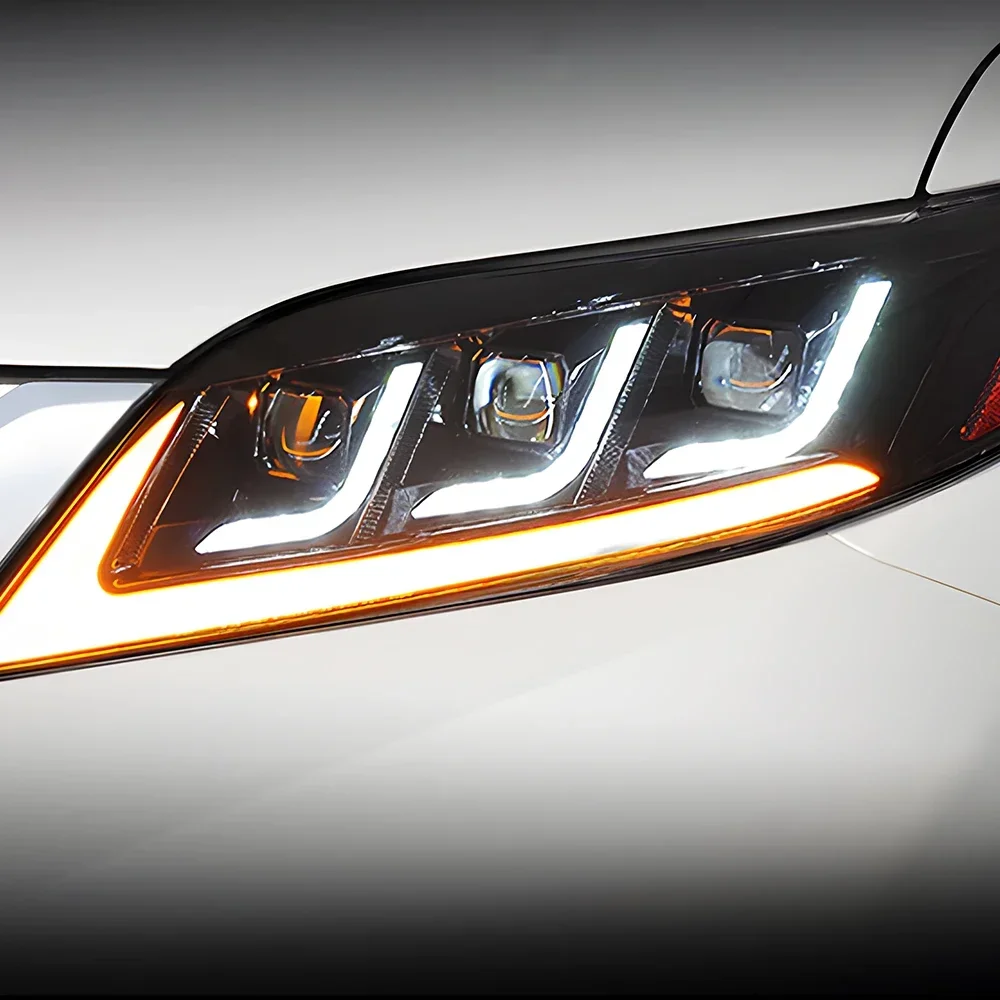Ulepszone przednie lampy samochodowe do Toyoty Sienna 2011-2020 Led Auto reflektory montażowe wysoka konfiguracja akcesoria do obiektywów projektora