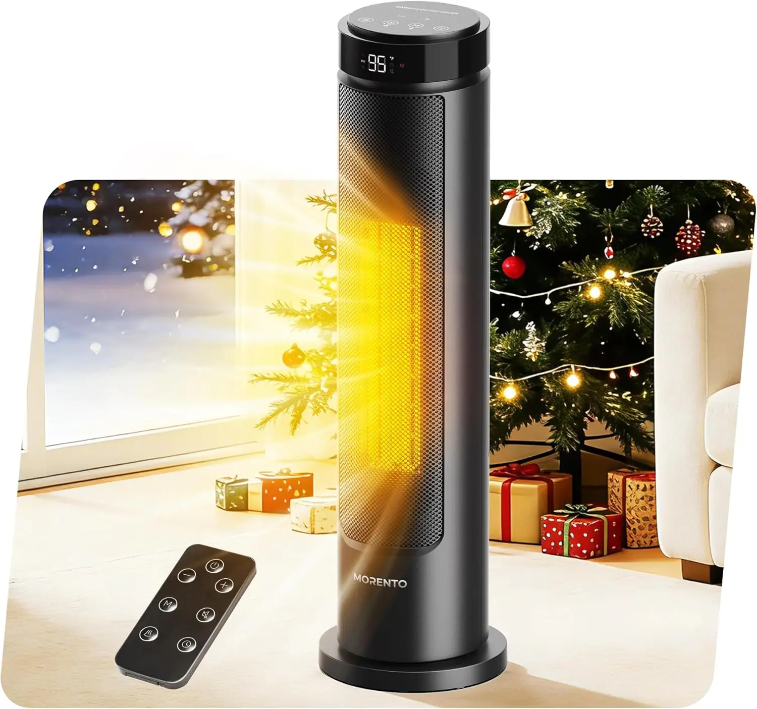 

Space Heater for Indoor Use, 1500W Ceramic Fast Heat, Electric Space Heater for Large Room with Remote, Thermostat, Digital