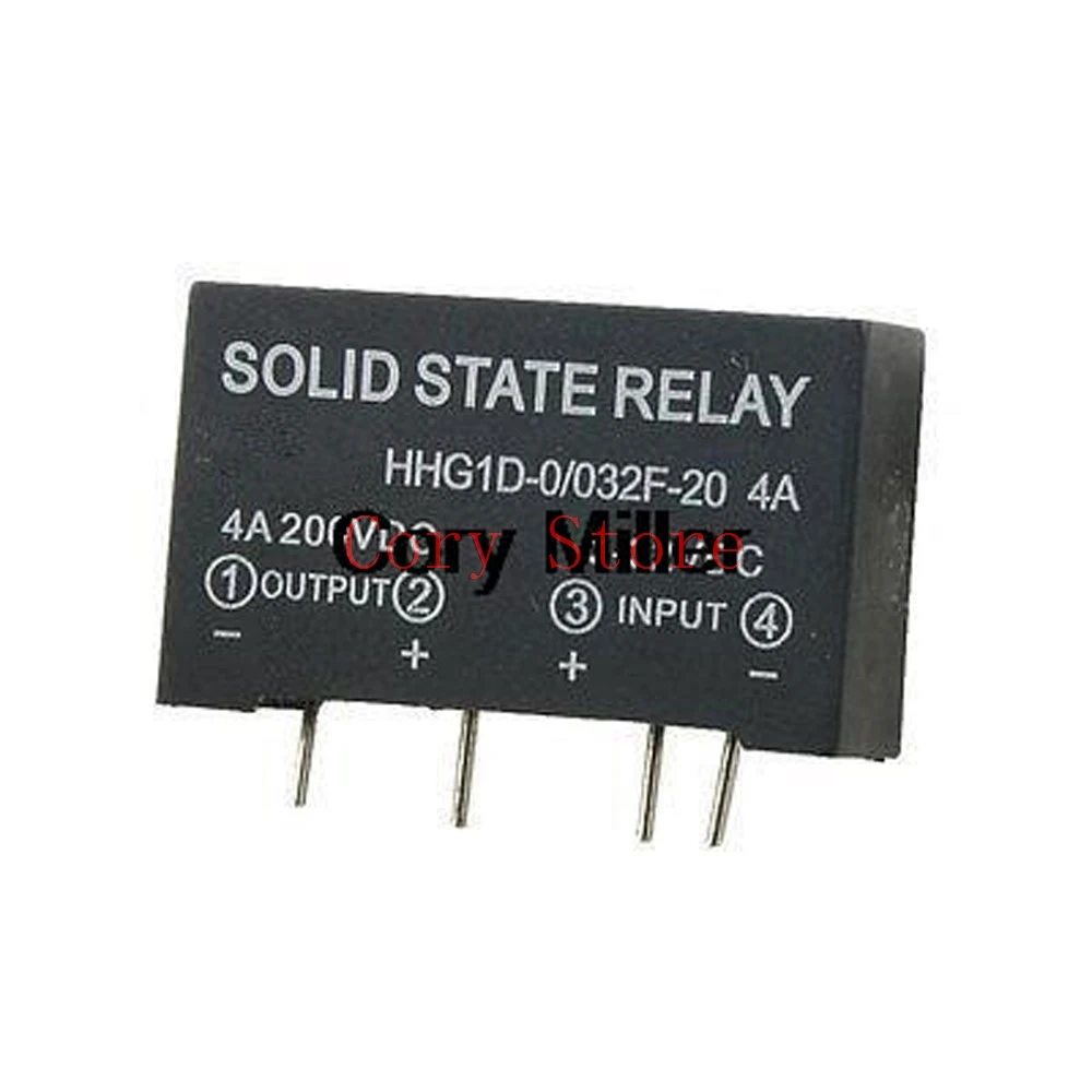 PCB 4 Pin SSR Solid State Relay in 3-32V DC Out 200V DC 4A HHG1D NNG1D-0/032F-20