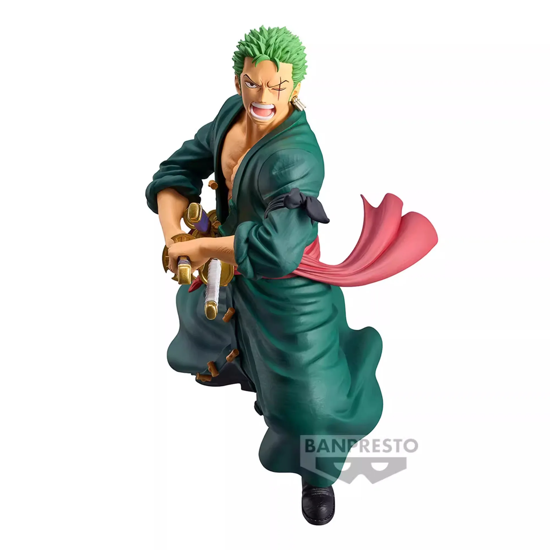 Oryginalny Bandai One Piece Roronoa Zoro rysunek Banpresto Anime figurka 22cm modele kolekcjonerskie ozdoby lalki zabawki prezent