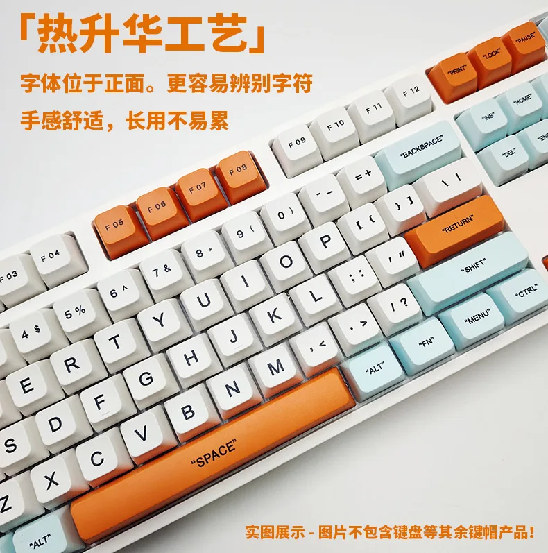 KUXM البلاستيك MDA الارتفاع 119-مفتاح خمسة جوانب التسامي الحراري PBT مخصص لتقوم بها بنفسك أغطية المفاتيح #2