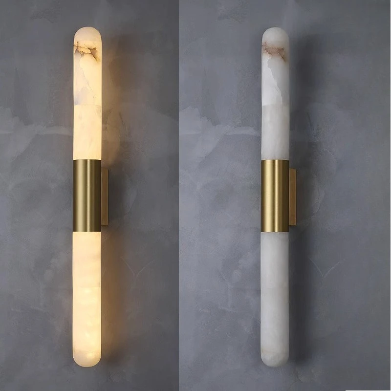 مصباح جداري رخامي إيطالي فاخر وبسيط وحديث لغرفة النوم والممر وخلفية جدارية لغرفة المعيشة والفندق