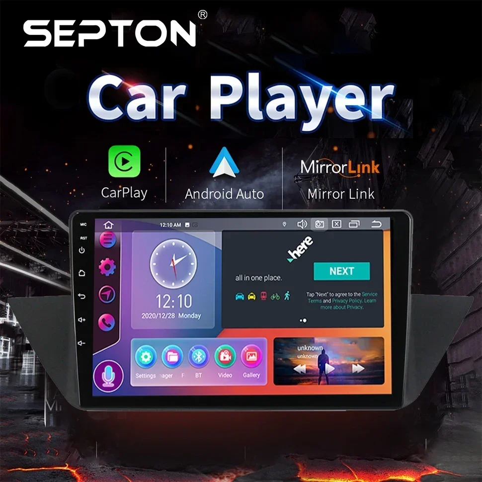 SEPTON Lettore video multimediale Android per BMW X1 E84 2009-2012 Autoradio Stereo Navigazione GPS CarPlay Autoradio 2Din Unità principale