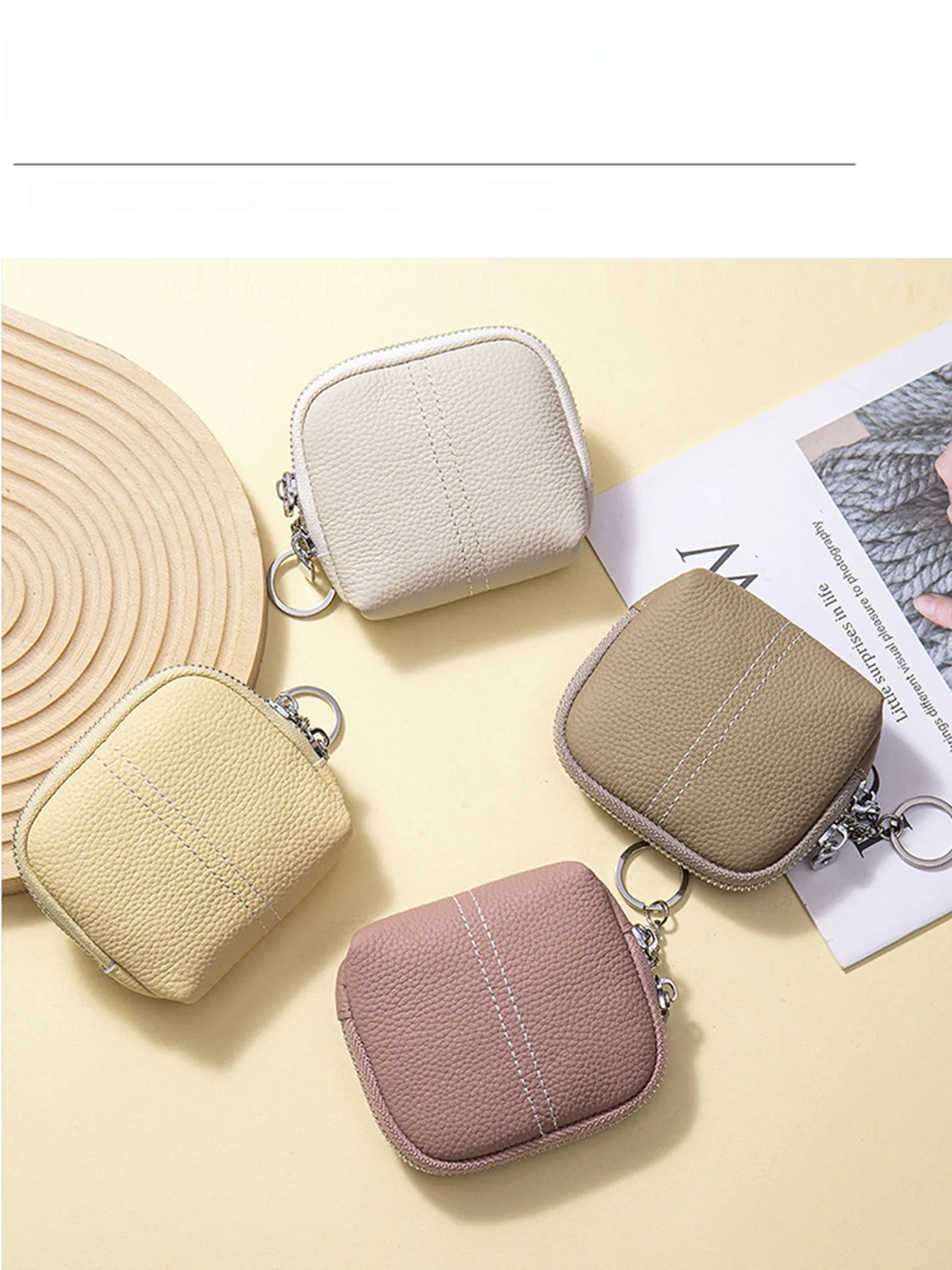 leather-coin-purse-short-lightweight-keychain-card-holder-coin-storage-bag-ladies-fashion-small-wallet-square-shape