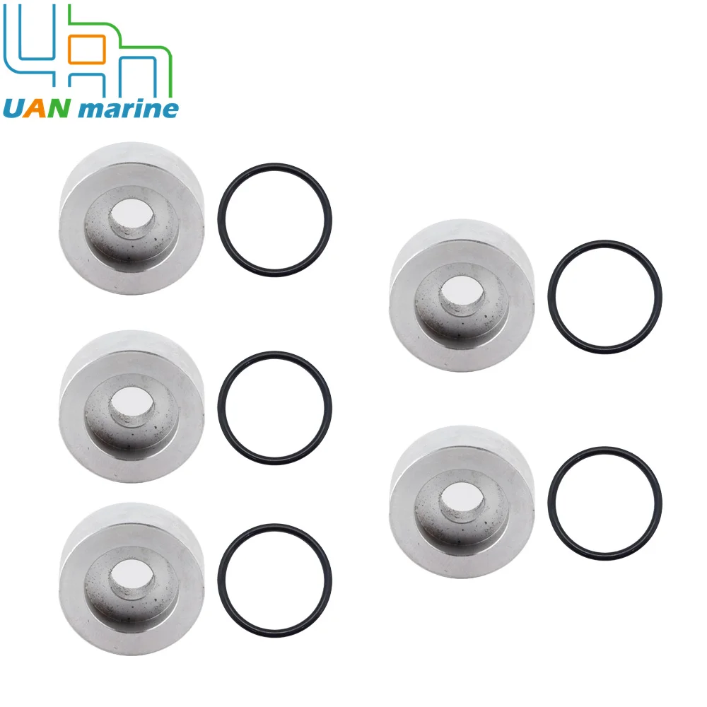 

5 Pcs Boat Zinc Anode Kits For Suzuki Outboard Motor 4-300 HP Anode 55321-87J01 55321-87J00 with O-Ring 09280-22019