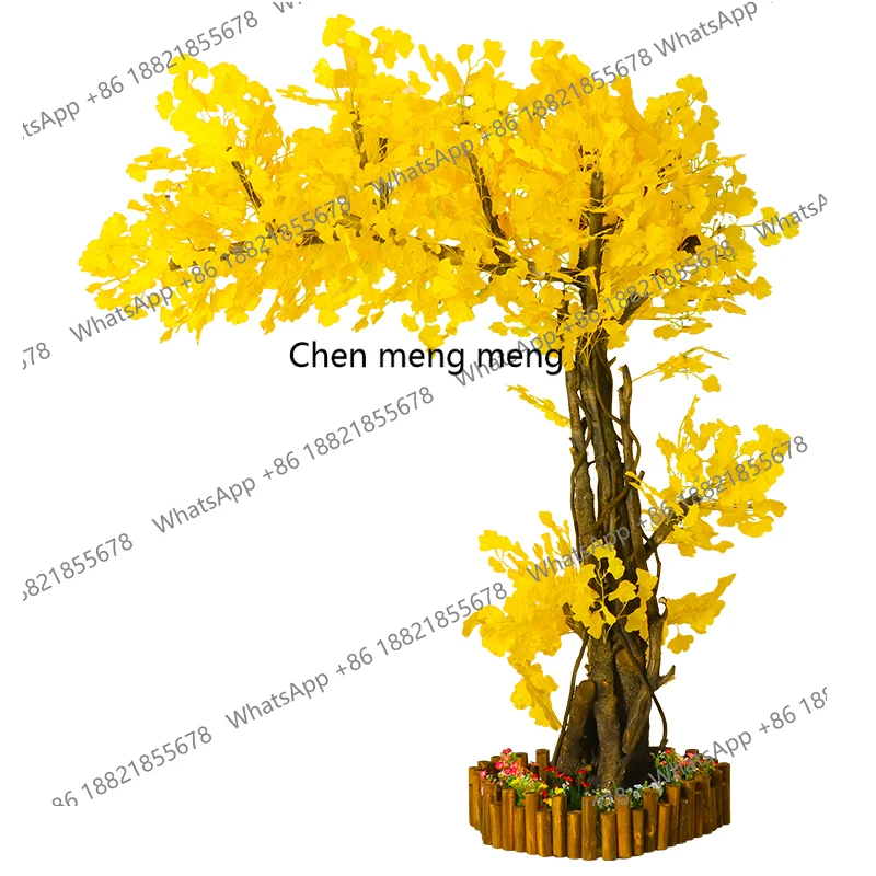 شجرة اصطناعية شجرة مزيفة ديكور داخلي كبير ترحيب أرضية الصنوبر الجنكة غرفة المعيشة فندق نباتات الخشب الصلب #1