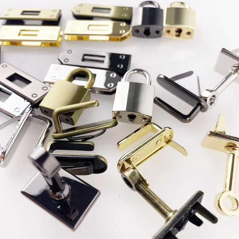 

[YU]7Pcs/set Women's Handbag Swivel Clasp Lock Buckle DIY Part Leather Craft 45mm 4 Colors Metal Bag Lock Hardware Accessories