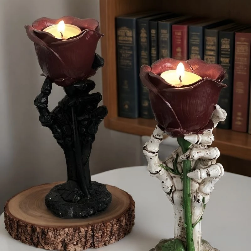 Handmade rose candle holder, home desktop ornament, decoration, exquisite simplicity, advanced modern finished product explosion