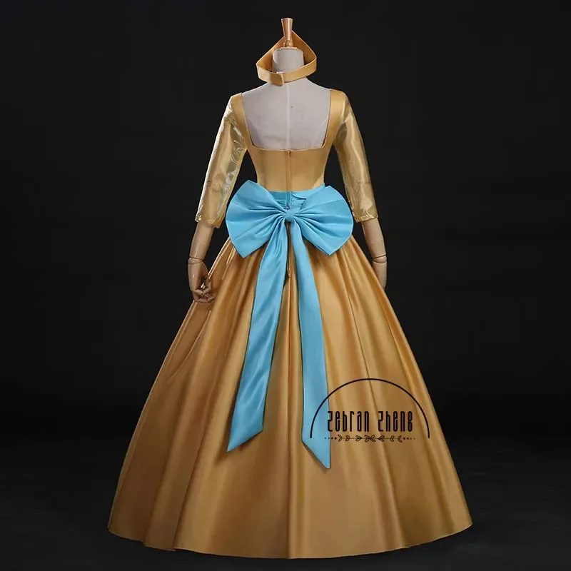 أزياء الهالوين التأثيرية لفيلم الرسوم المتحركة أناستازيا مصنوعة حسب الطلب للنساء فستان الأميرة