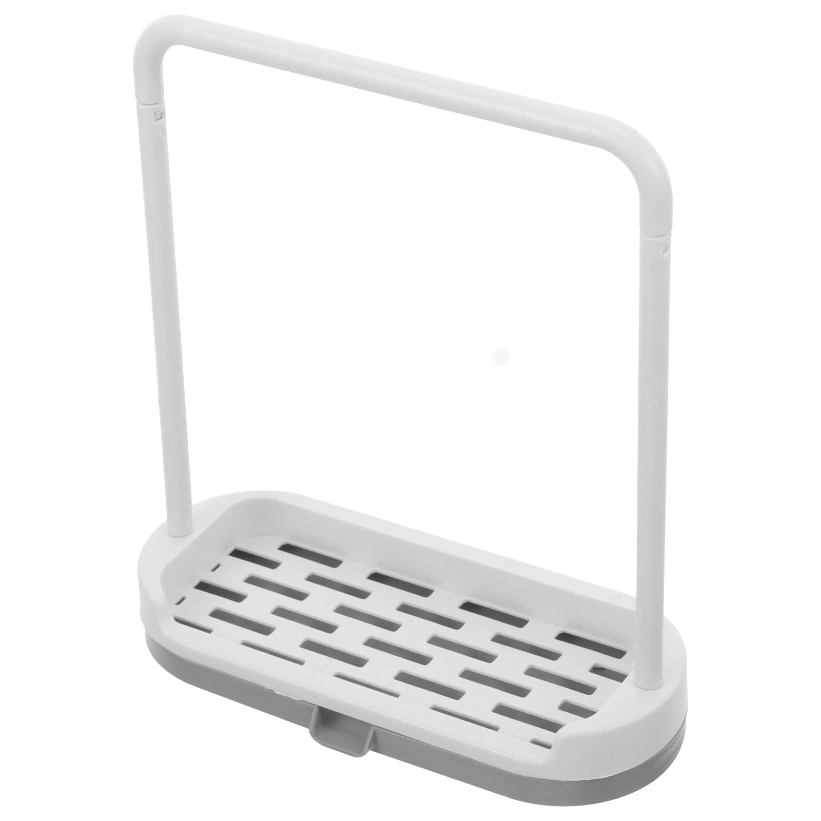 

Dishcloth Drying Rack Plastic Countertop Organizer For Towel Soap Sponge Storage With Drain Spout Grey Kitchen Gadget