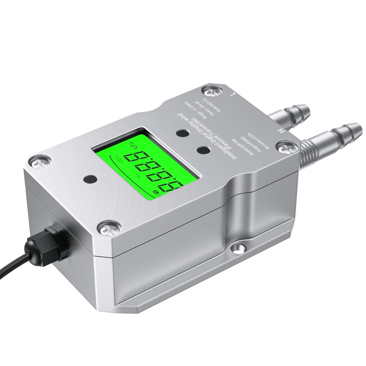 4-20mA RS485 Digital Differential Pressure Gauge 0-1KPa 0-2KPa 0-5KPa 0-10KPa Wind Air Pressure Transmitter -10Kpa to 10Kpa