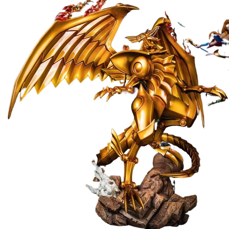 ฟิกเกอร์ยูกิโอ มังกรปีกแห่งรา ขนาด 27 ซม. รุ่น GK รูปปั้นเทพเจ้าอียิปต์ การ์ดสามเทพผี ของตกแต่ง ของเล่น