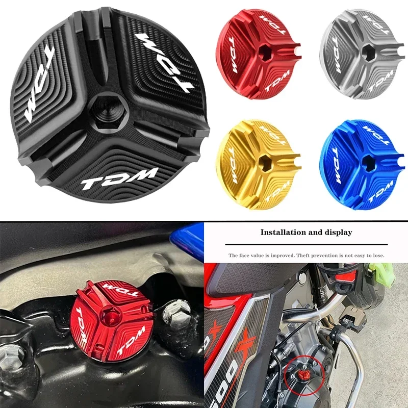 For Yamaha TDM TDM850 TDM900 TDM 850 900 2013-2015 2014 2012 2011 Motorcycle Accessories Engine Oil Filler Cap Oil Plug Cover