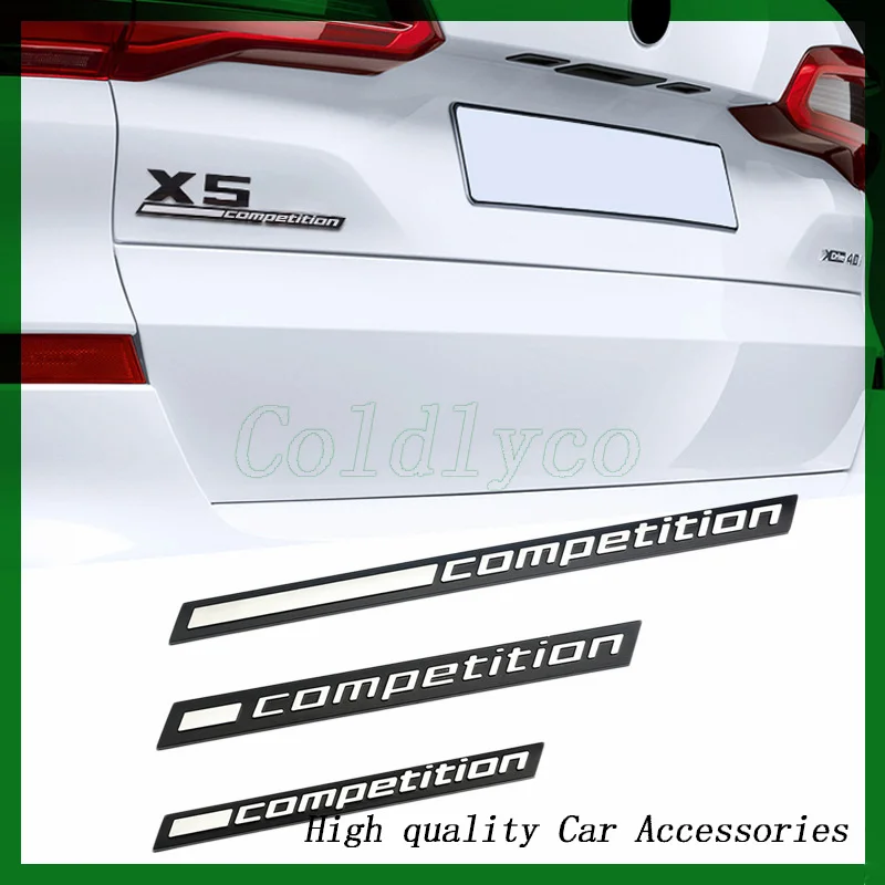 3D ABS Car Trunk Emblem COMPETITION Bar Underlined Emblem for M2 M3 M4 M5 M6 M8 X2M X3M X4M X5M X6M X7M Badges Sticker