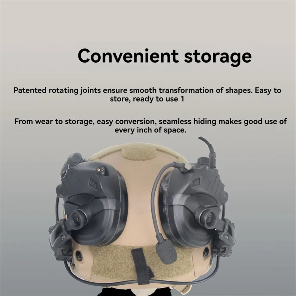 Headset SWXF dengan Mikrofon K/M Plug Lipat Anti-Noise Headphone Berburu Pelindung Telinga NRR25dB