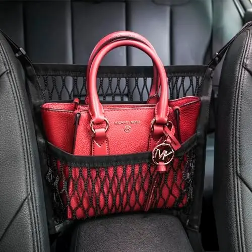 

3-Layer Car Organizer with Pet Barrier & Storage Pockets