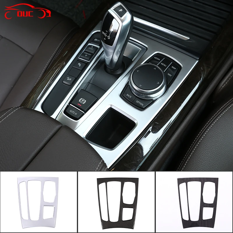 

Car Central Control Gear Shift Panel Multimedia Knob Frame Trim Stickers For BMW X5 F15 X6 F16 2014-2018 Interior Accessories