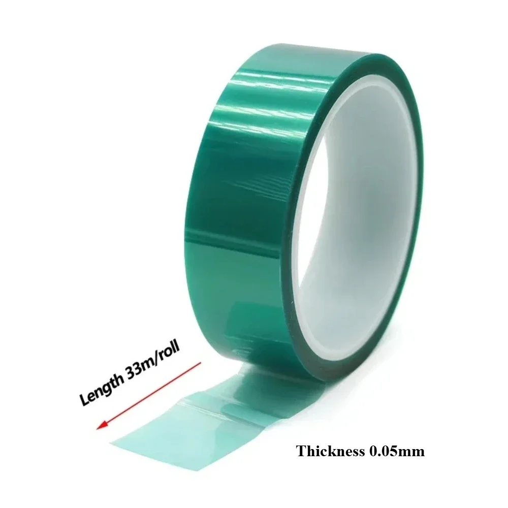 3rolls PET Film Tape High Temperature Masking Tape Silicone Adhesive PCB SMT Electroplating Insulation Protection Tape