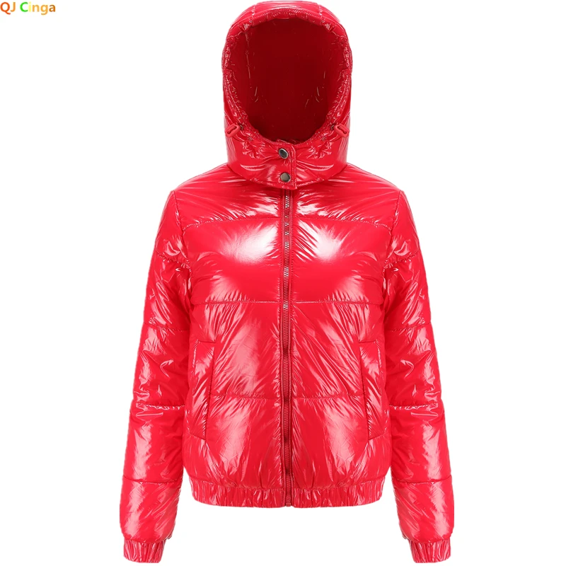 Bright Red Women's Hooded Thick Jacket Winter New Thick Coat Fashion Warm Women Parkas Royal Blue Golden Yellow Black Outerwear