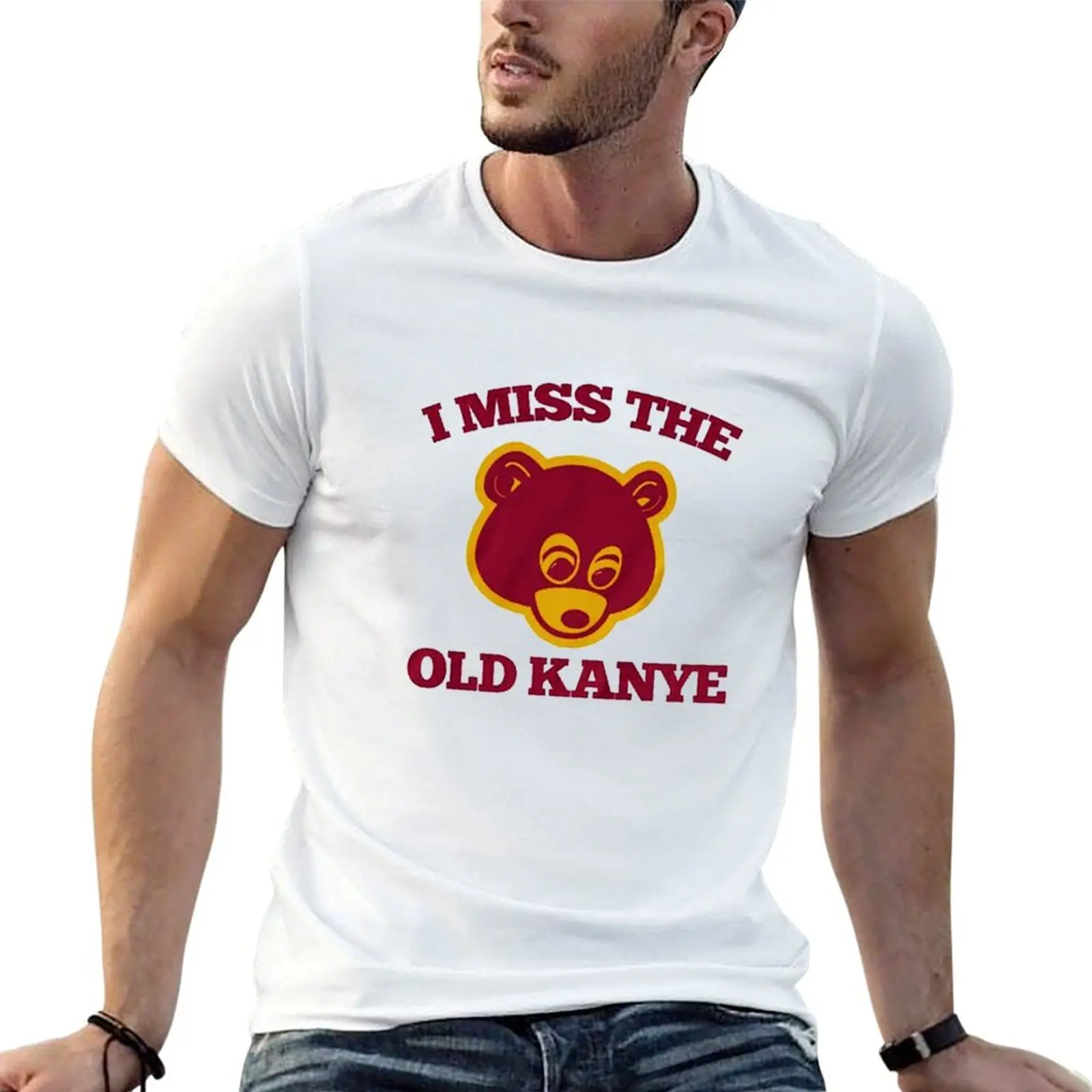 I Miss The Old Kanye - College Dropout Bear T-Shirt Casual Everyday Wear T-Shirt