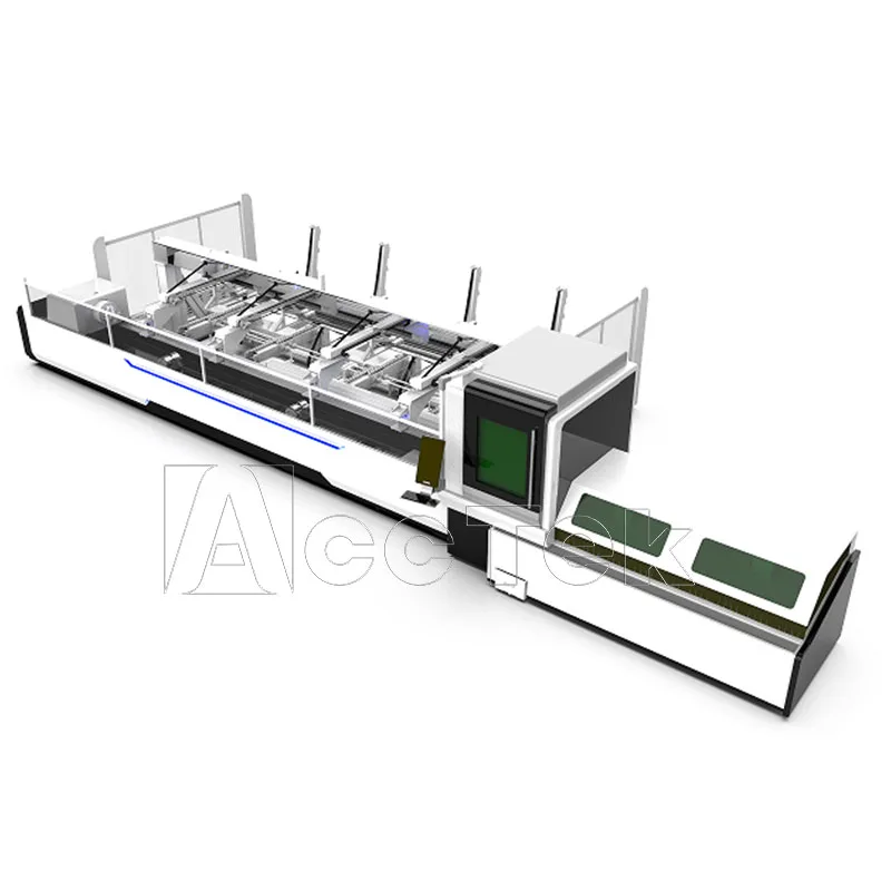 Taglio di tubi CNC Attrezzatura Taglierina per alimentazione automatica Macchina laser in acciaio Taglierina per fibra inossidabile Diametro 300 mm/220 mm