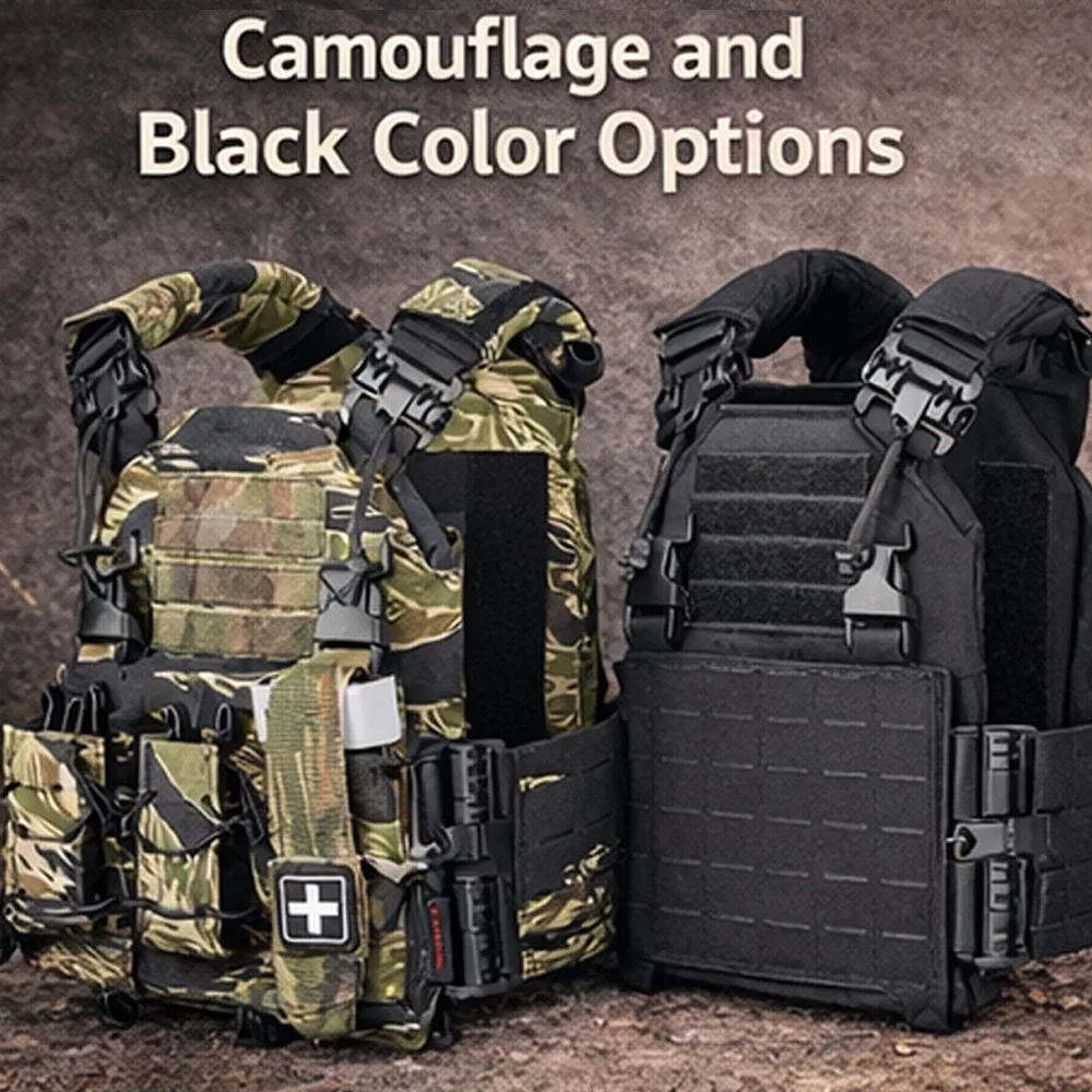 

Tactical Multi-functional Weighted Vest Quick Release Adjustable MOLLE Training Vest for Men Women Fitness Running Hiking