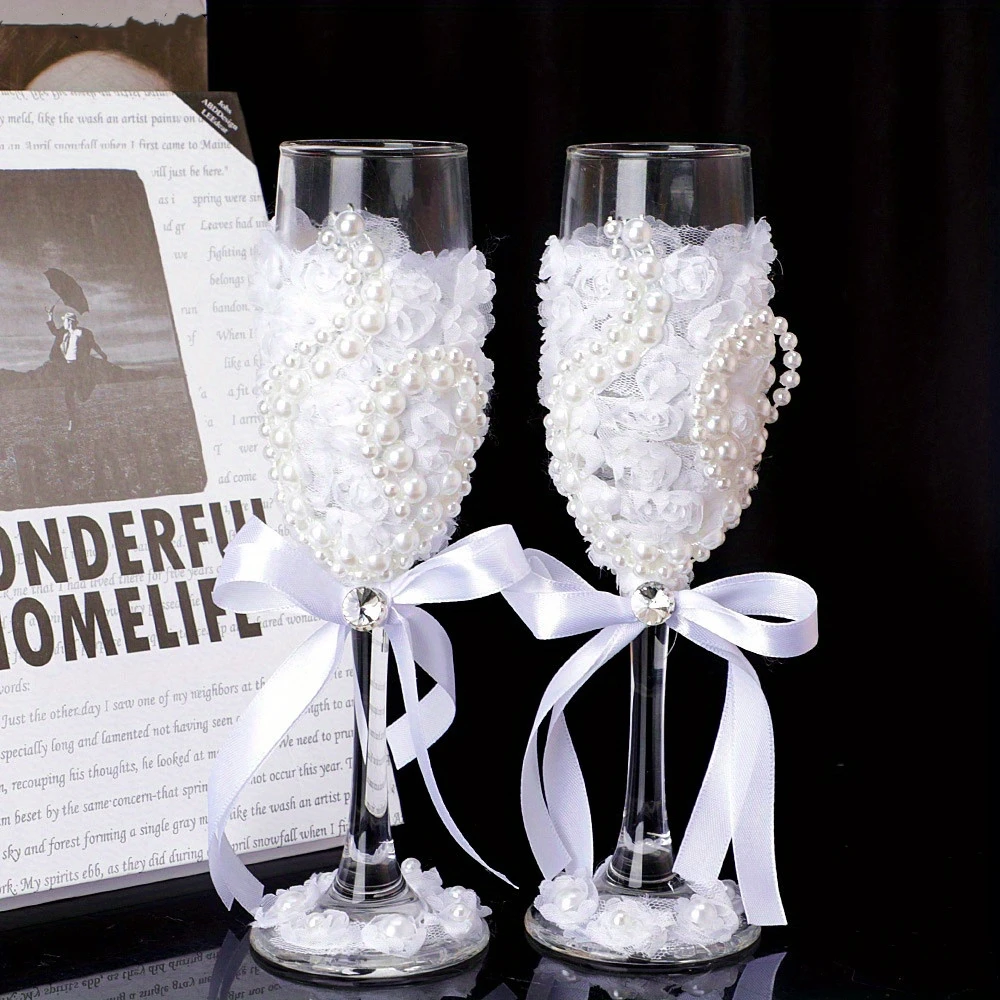 1 Pair Wedding Champagne Glass - Champagne Flute Pair recension och pris