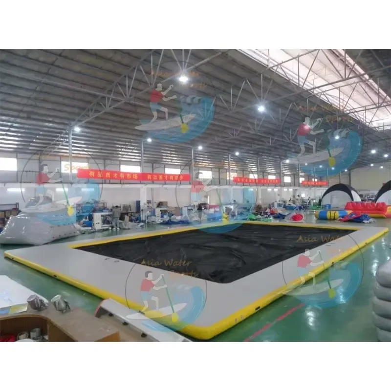 Customized Drop Stitch Inflatable Sea Floating Island Lake Lounger Pad Raft Dock Platform Swimming Pool