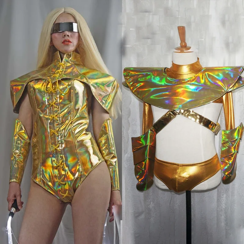 

Мужские и женские комплекты с технологией золотого симфонии, боди, одежда для танцев на пилоне, наряд для бара, сценического шоу, вечерние танцевальный костюм Gogo XS3777