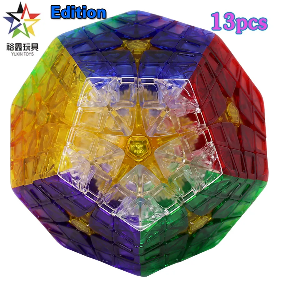 

YuXin HuangLong kiloMinx Dodecahedron 4x4 Ice Transparent Color 13 Pieces Limited Edition Megamin Cubing Player Collection Must