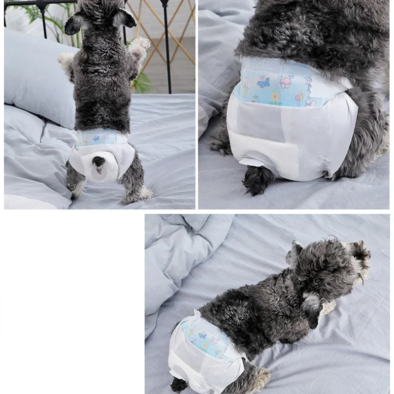 10PCS Diapers for Dogs Disposable Pet Diapers Female Dog Physiological Pants Puppy Diaper Panties for Dogs Panpers De Perros