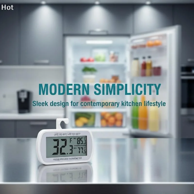 Digital Freezer Room Thermometer Large LCD Waterproof Magnetic Back Hook Temperature Monitor For Kitchen Home Restaurant