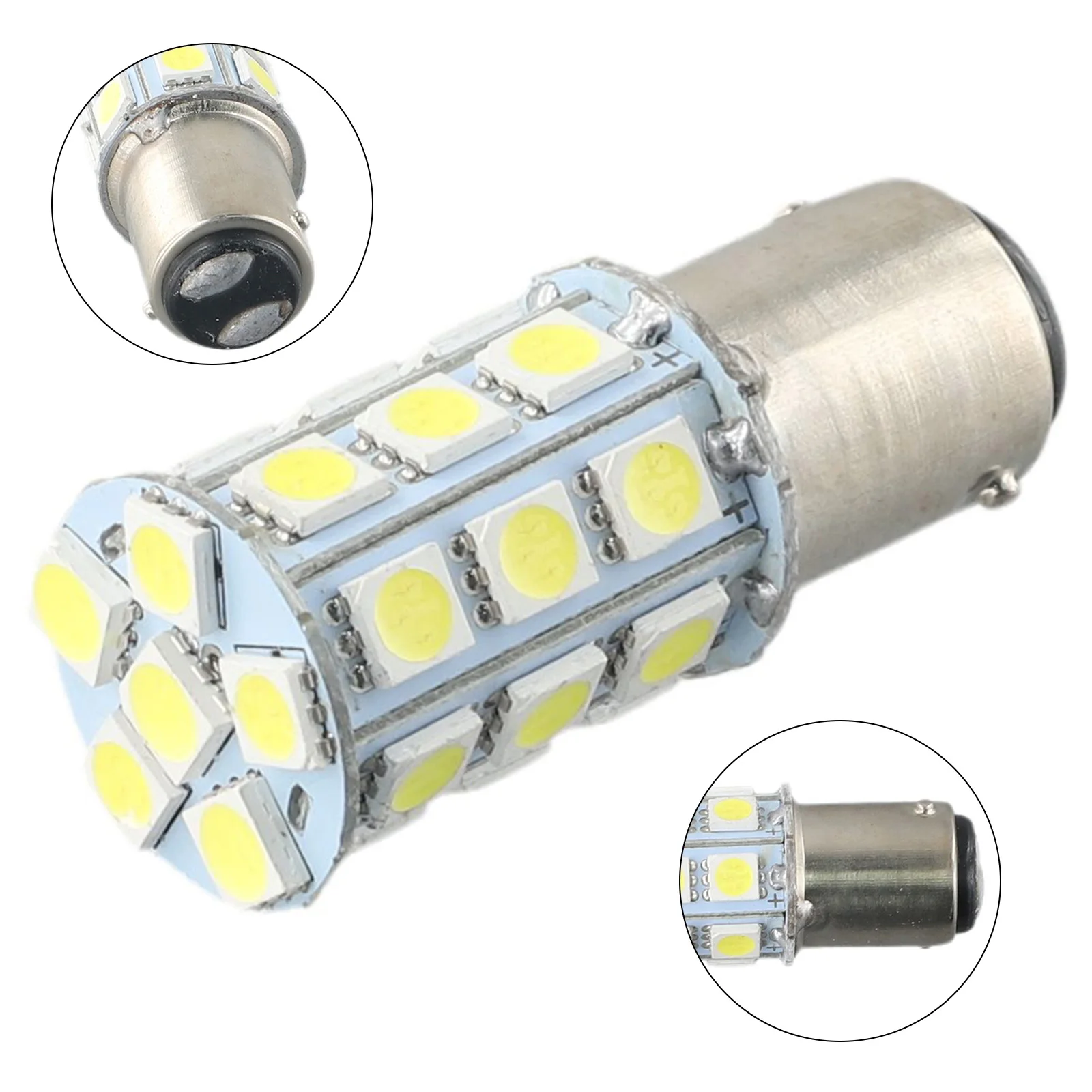 1pc Marine Boat LED White 27-SMD BA15D Cabin Marine Boat LED Inner Lights Bulbs 1004 1076 1142  Superbright DC 9V-DC14V