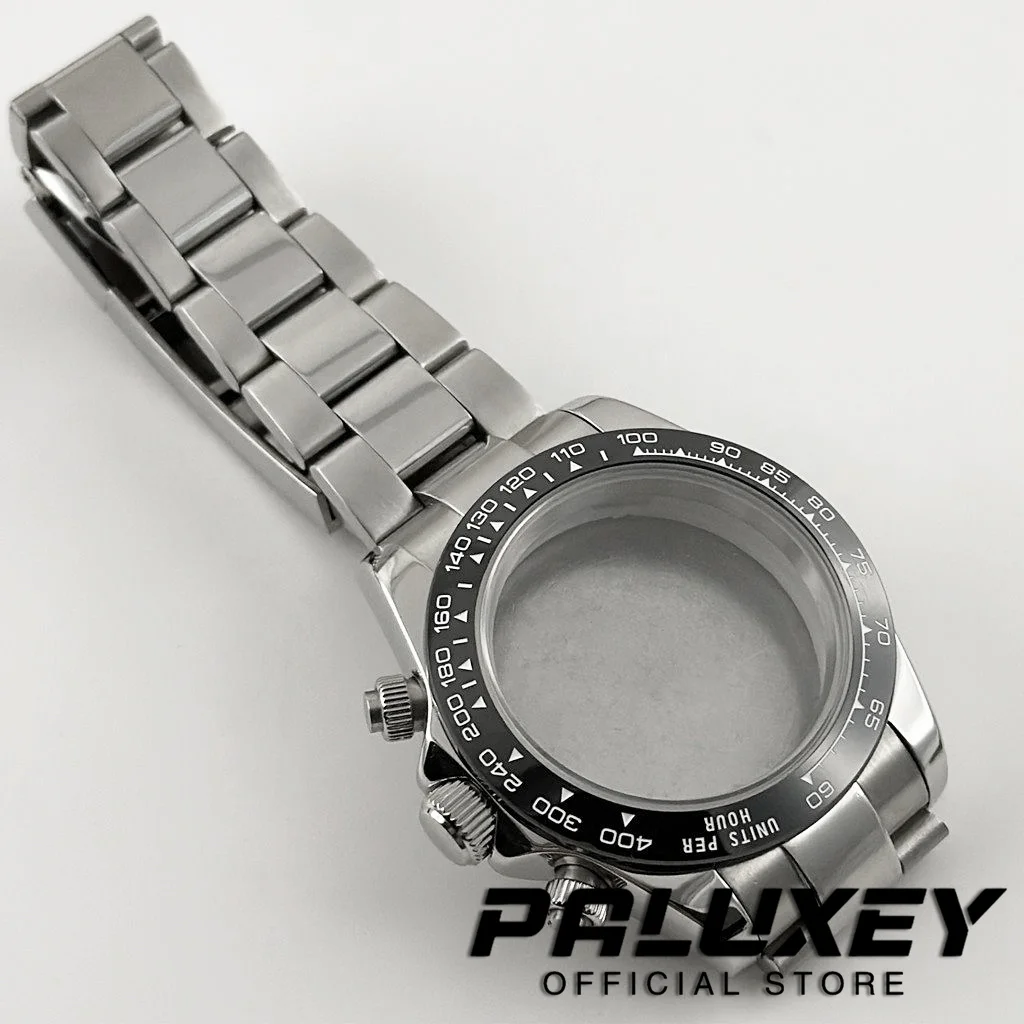 VK63 ساعة حافظة ساعة اكسسوارات الفولاذ المقاوم للصدأ الياقوت كريستال مقاوم للماء حافظة VK63A VK64 حركة دايتونا مع سوار