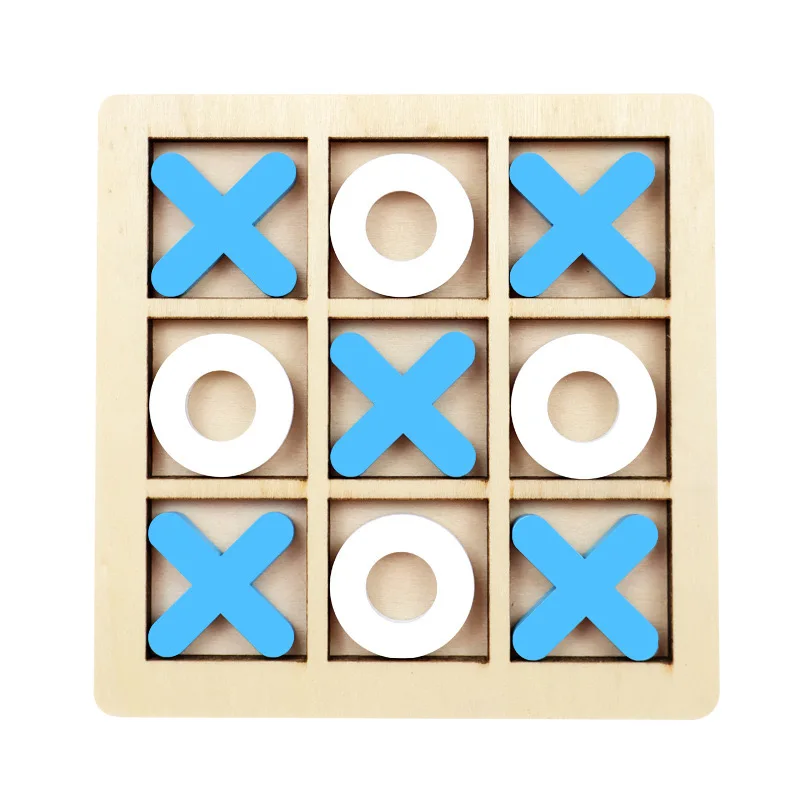 Houten Tic Tac Toe-puzzelspel voor twee spelers Interactief logica en strategie Bordspel Familiefeest Verjaardag Jongens en meisjes Cadeau