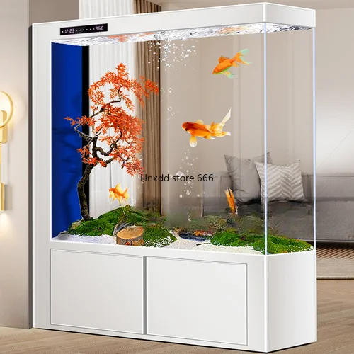 New Living Room Screen Small Ultra-White Glass Fish Globe Ecological Circulation Filter Aquarium