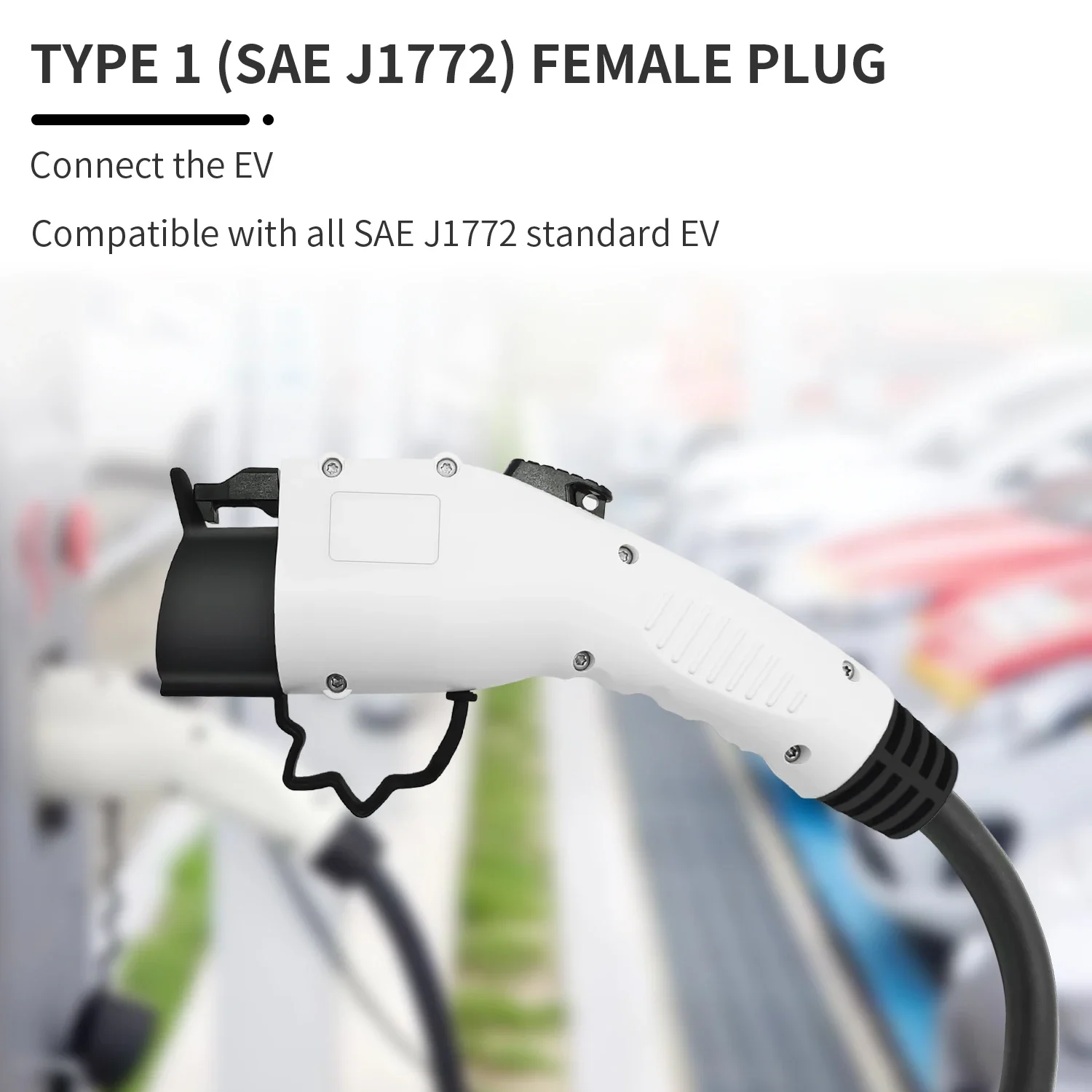 IEC 62196 to SAE J1772 charger 32A 240V type 1 female plug to type 2 male socket with 1M ev charging cables
