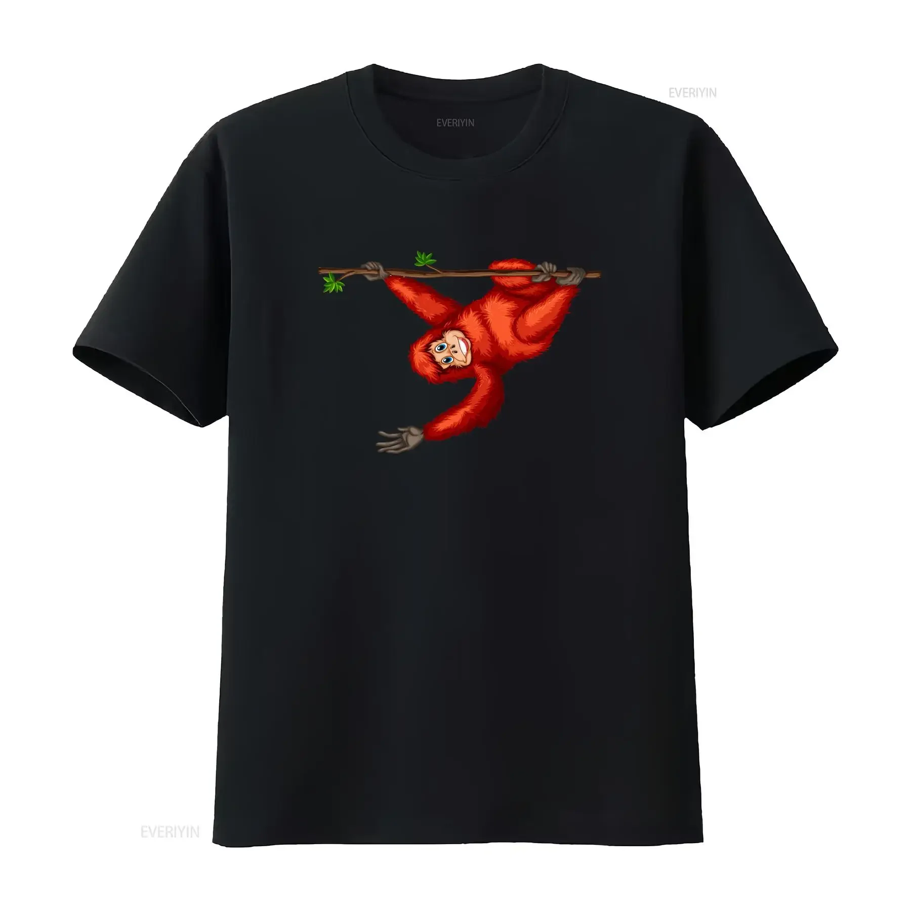 Fun Orangutan PrinT T Shirt Primate Monkey Animal Lover Idea Fast Shipping vintage Washed Stylish Casual Breathable Versatile