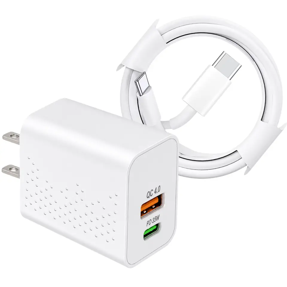 35W USB-C Fast Charger with 3ft Cable for iPhone, iPad & Galaxy