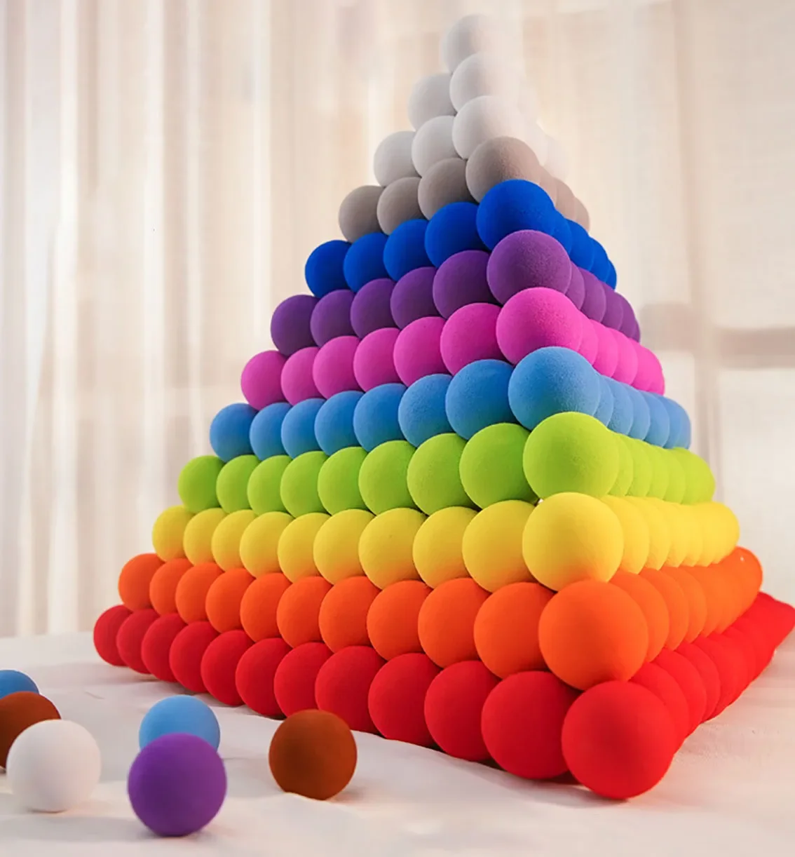 

10Pcs 12 Colors Diameter 32mm/40mm Colorful EVA Foam Soft Sponge Ball for DIY Handmade Golf Practice Pet Toy