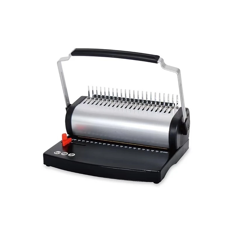 Metal Base Heavy Duty Comb Wire Spiral Book Binding Machine Pin Binding Manual 450 Sheets Capacity 14.3mm Hole