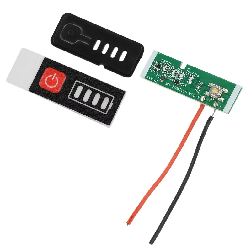 5S 18V 21V battery capacity indicator module, with power display battery power indicator tester LED display 18650