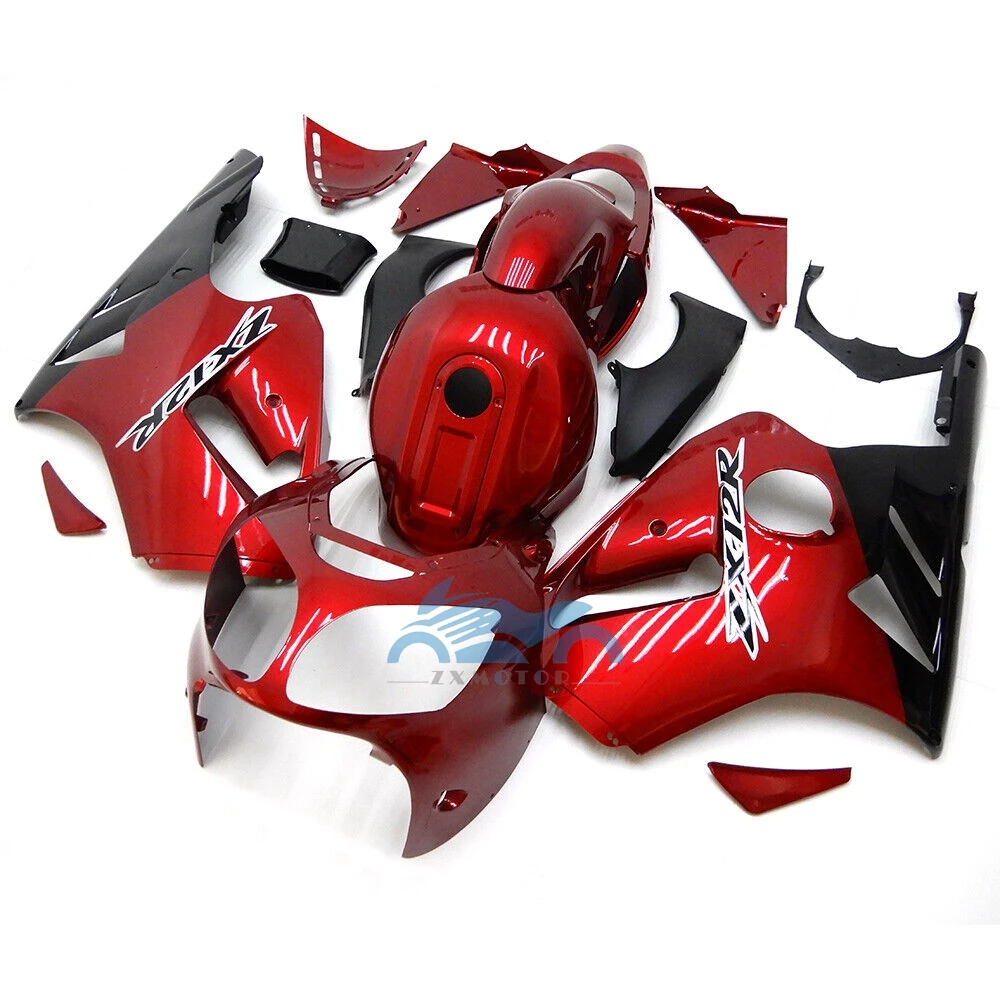 Custom Motorcycle Accessories kit Fit for Kawasaki ZX-12R 2000 2001 Red Black Fairings kit  zx12r 00 01