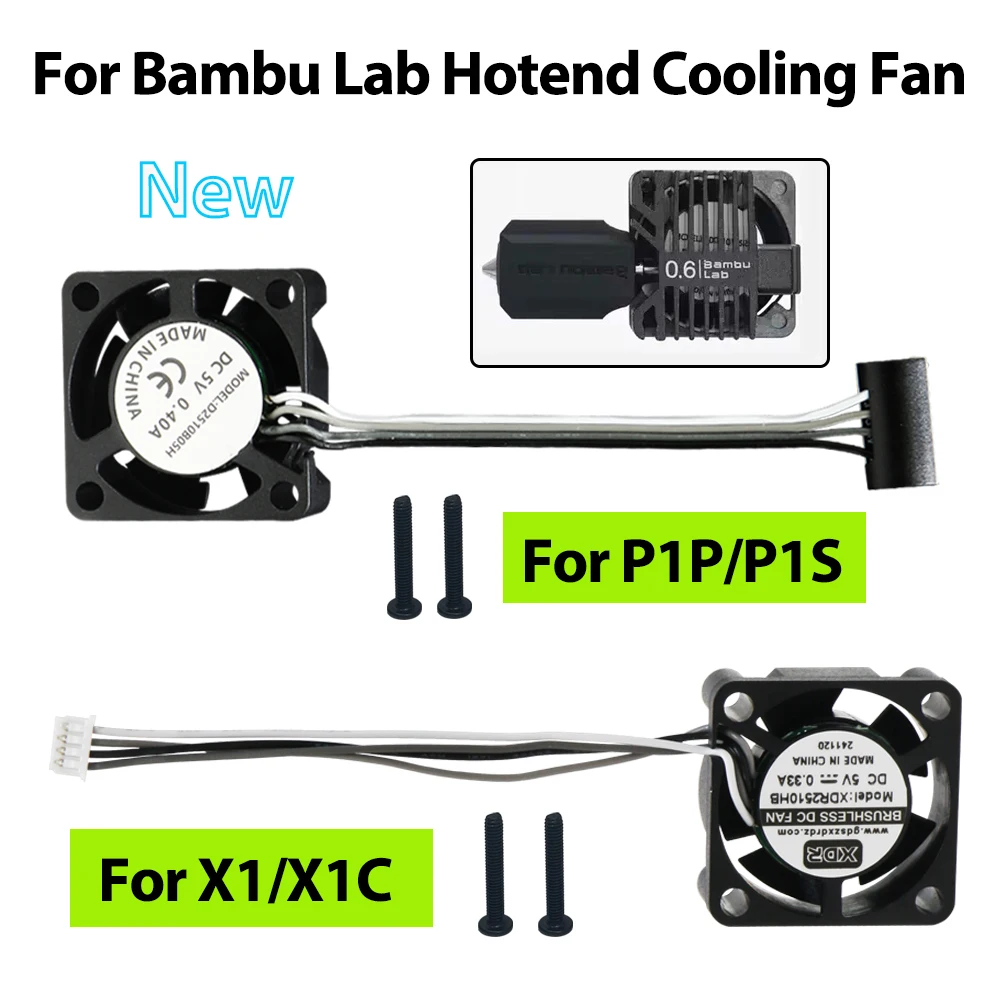 For Bambu Lab X1 Hotend Fan 2510 18000 Rpm/min Cooling  Fan Cooler Fit Bambu Lab Fan Cooling Nozzle Bambulab X1c Accessories