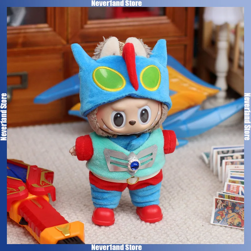 جديد Labubu الملابس الكرتون عمل كامين شين تشان قبعة Weskit الأحذية 5 قطعة مجموعة صغيرة أفخم دمية الملابس موضة إكسسوارات دمي