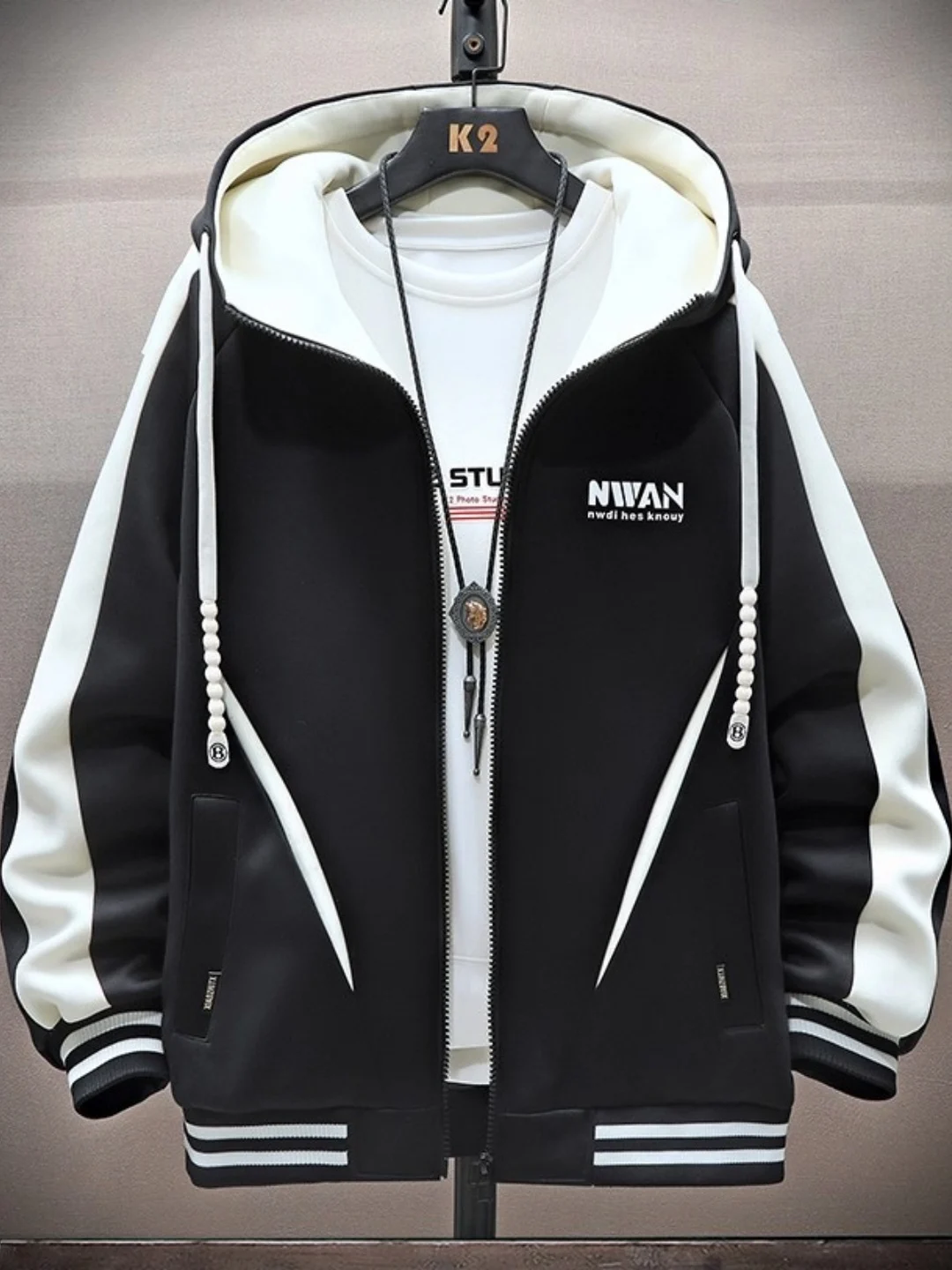 Primavera outono novo sle solto ajuste com capuz jaet para meninos adolescentes estudantes do ensino médio roupa de beisebol casaco casual lazer pol...