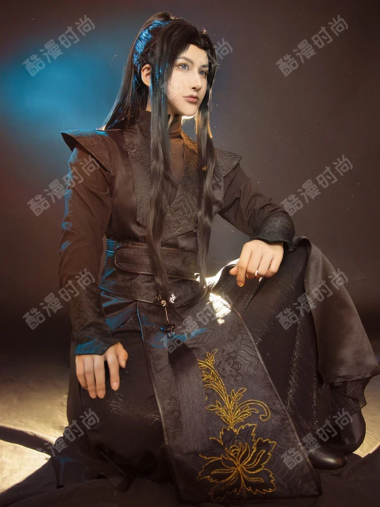 Costumes de cosplay de Mo Ran pour hommes et femmes, perruque He Xuan, costume d'anime Erha Mo Ran, chaussures Pr0ps, fête d'Halloween, Tian Guan Ci Fu